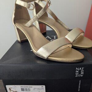 Naturalizer Vera Dark Gold Dress Sandal Heels Size 8